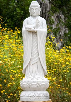 Stehende Buddha-Figur! Eine zeitlose Studie der Harmonie und des inneren Friedens